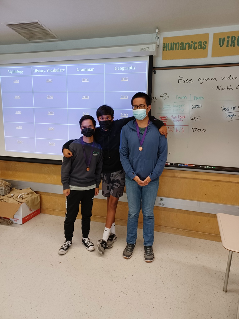 CaliforniaJCL's tweet photo. Miramonte HS is the winner of the March Photo of the Month contest with a picture of the winning team for a Latin-themed jeopardy game students played. Submit to the April contest by April 29th using the link here: https://t.co/1SnHcjwtwA #CAJCL https://t.co/CkipO0d1JL