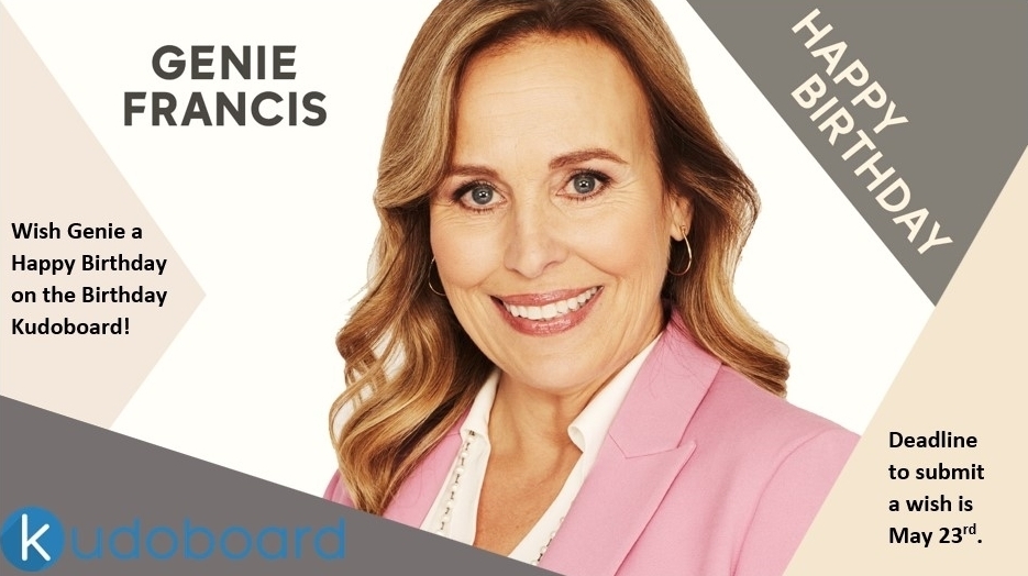 AmandaNicole047's tweet photo. #GH fans Genie Francis' birthday is coming up on May 26th &amp; to celebrate it a Kudoboard has been created for fans to wish her a Happy Birthday! Click on the link below to add your birthday wish! #GenieIsGH #LauraWebber #LauraCollins #Kevlaur 
https://t.co/t1oBOsz0ma https://t.co/UvtKNEOCfk