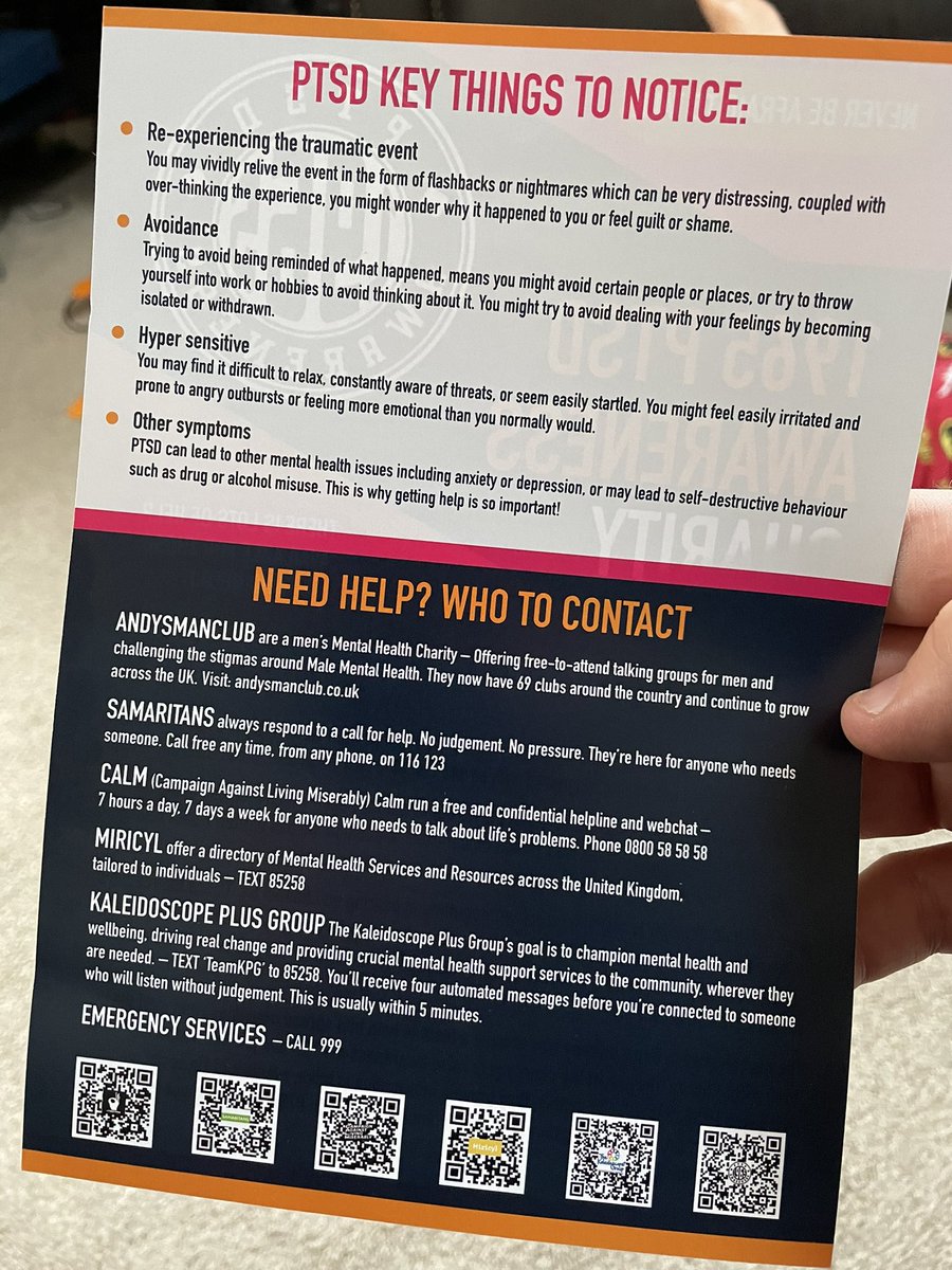 Our 1965 PTSD Charity flyers have now arrived. We’re so proud of them. Promoting help and support groups like <a href="/Kaleidoscope_PG/">The Kaleidoscope Plus Group</a> <a href="/samaritans/">Samaritans</a> <a href="/Miricylhealth/">Miricyl</a> <a href="/calm/">Calm</a> and <a href="/andysmanclubuk/">#ANDYSMANCLUB</a> <a href="/lukeambleruk/">Luke Ambler</a> 

#MentalHealthAwareness #help #protect #advice #support