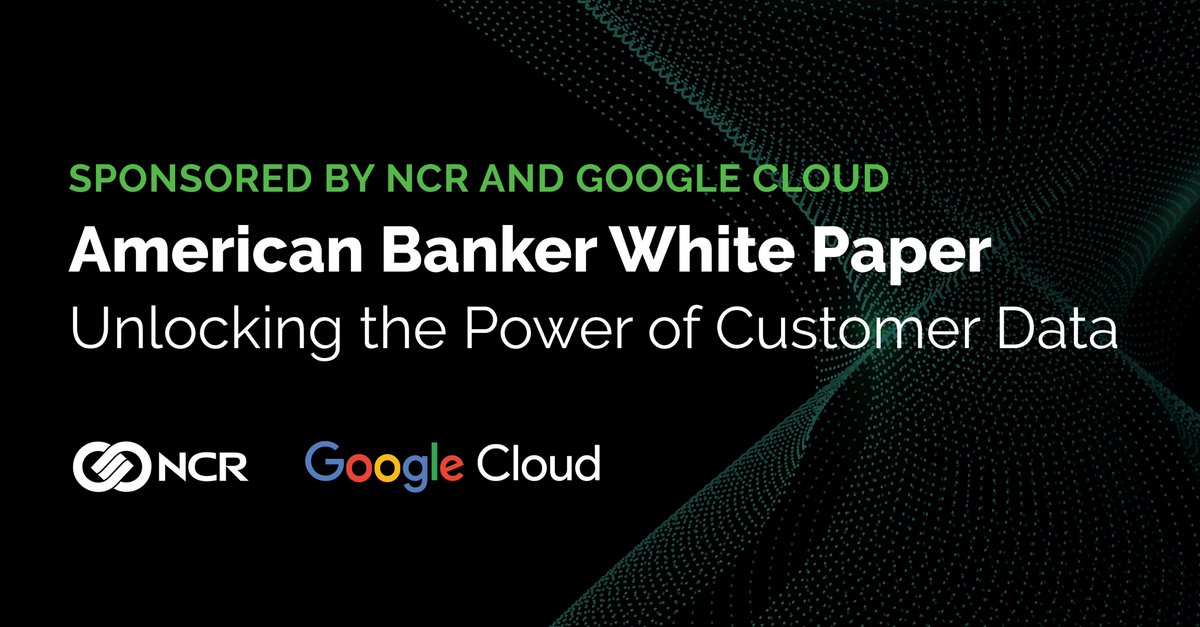 owenwild's tweet photo. Check out our new @AmerBanker white paper developed in collaboration with NCR and @googlecloud. It provides insights and guidance on how #banks and #creditunions can better utilize the abundance of #data at their fingertips: https://t.co/uUWAXLgvRs https://t.co/07cKeYmrwU