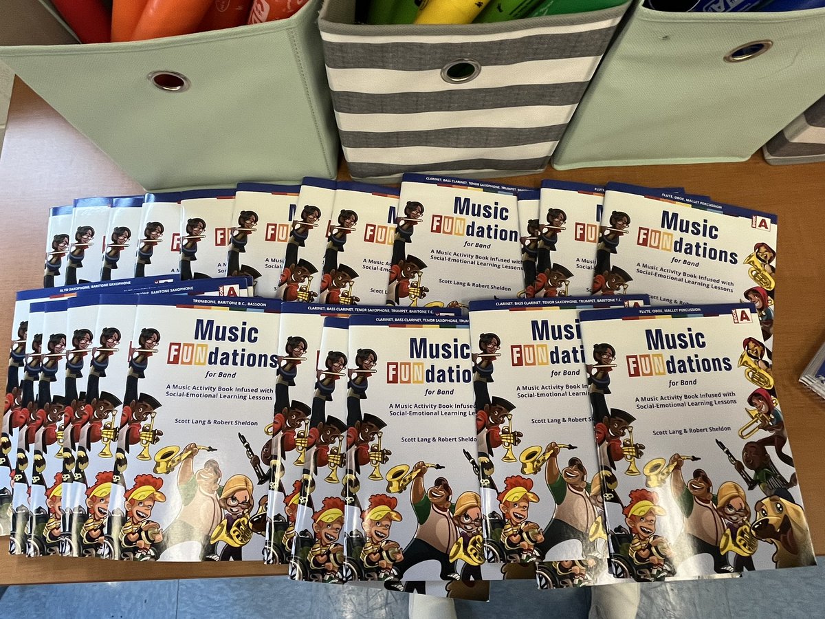 gomezjasr's tweet photo. Super excited to receive this package today! Music FUNdations by #ScottLang &amp; #RobertSheldon @PartoftheMusic 

Can’t wait to use them in my band classes. Thank you so much!!! #MusicMatters #SEL https://t.co/K4pZaYi1HT