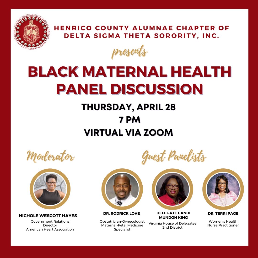 Please join the HCAC Physical &amp; Mental Health Committee as we recognize Black Maternal Health Week with a panel discussion exploring topics related to African-American maternal health. Register using this link: tinyurl.com/hcacbmh2022
