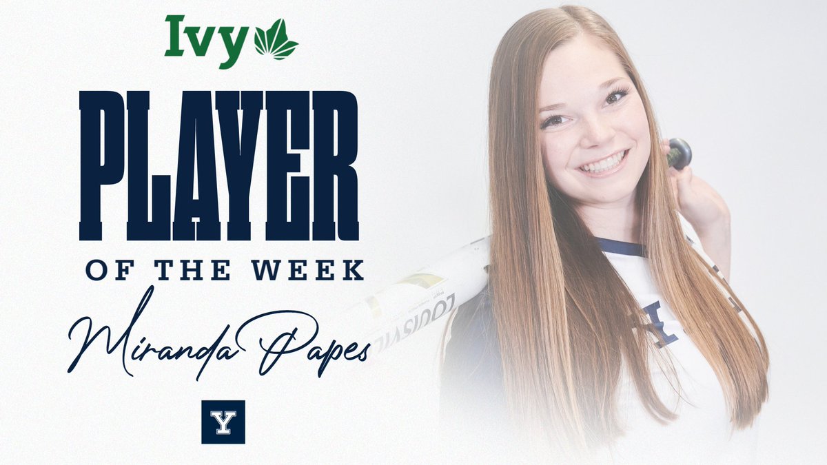 YaleSoftball's tweet image. Papes Earns Ivy Player of Week Honors

READ ➡️ bit.ly/3EJ4rIo

#ThisIsYale