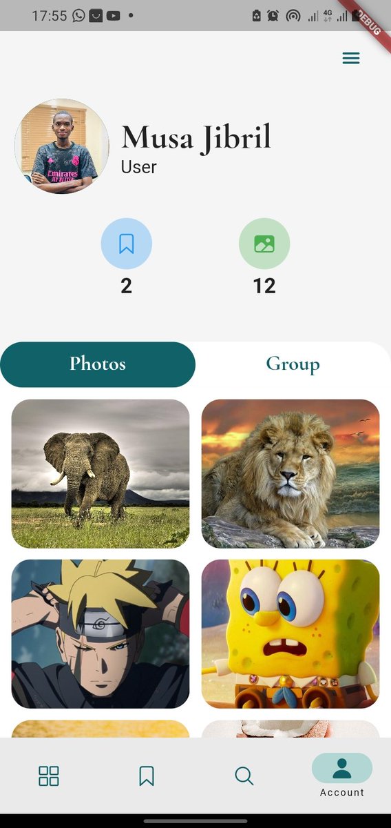 Done with Profile screen and some changes on the bottom navigation bar