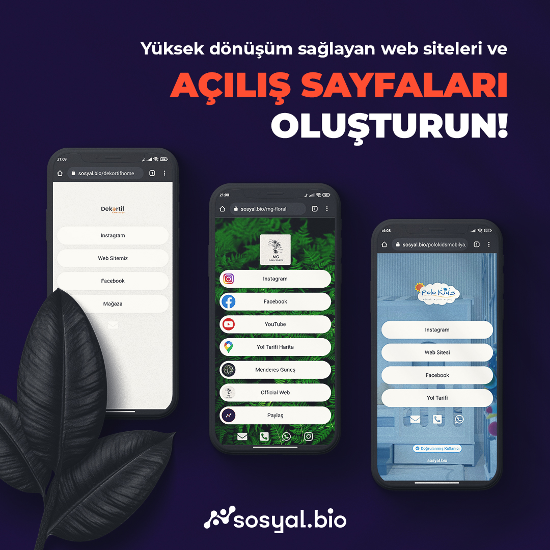 Yüksek dönüşüm sağlayan web siteleri ve açılış sayfaları oluşturun!

Tüm Sosyal Medya profillerinizi ve önemli bağlantılarınızı tek bir URL ile paylaşın.

📍 sosyal.bio

#biolink #sosyalmedyayönetimi #influencerdigital #sosyalmedyauzmanı #dijitalpazarlama