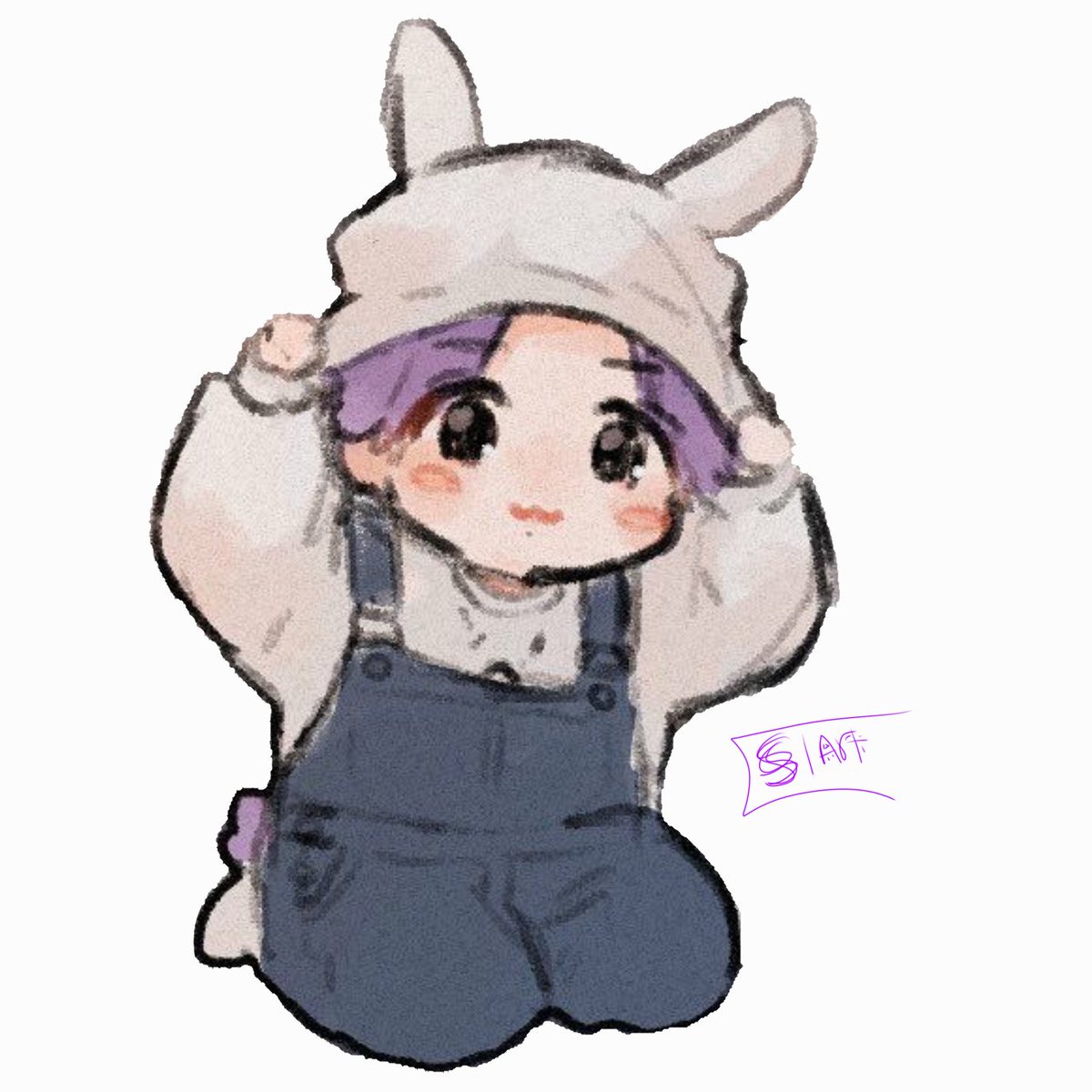 so, i just made this 🐰💜 

I used art reference drawing this from Pinterest 🙏 

🐰 #11YearsWithJungkook 🐰