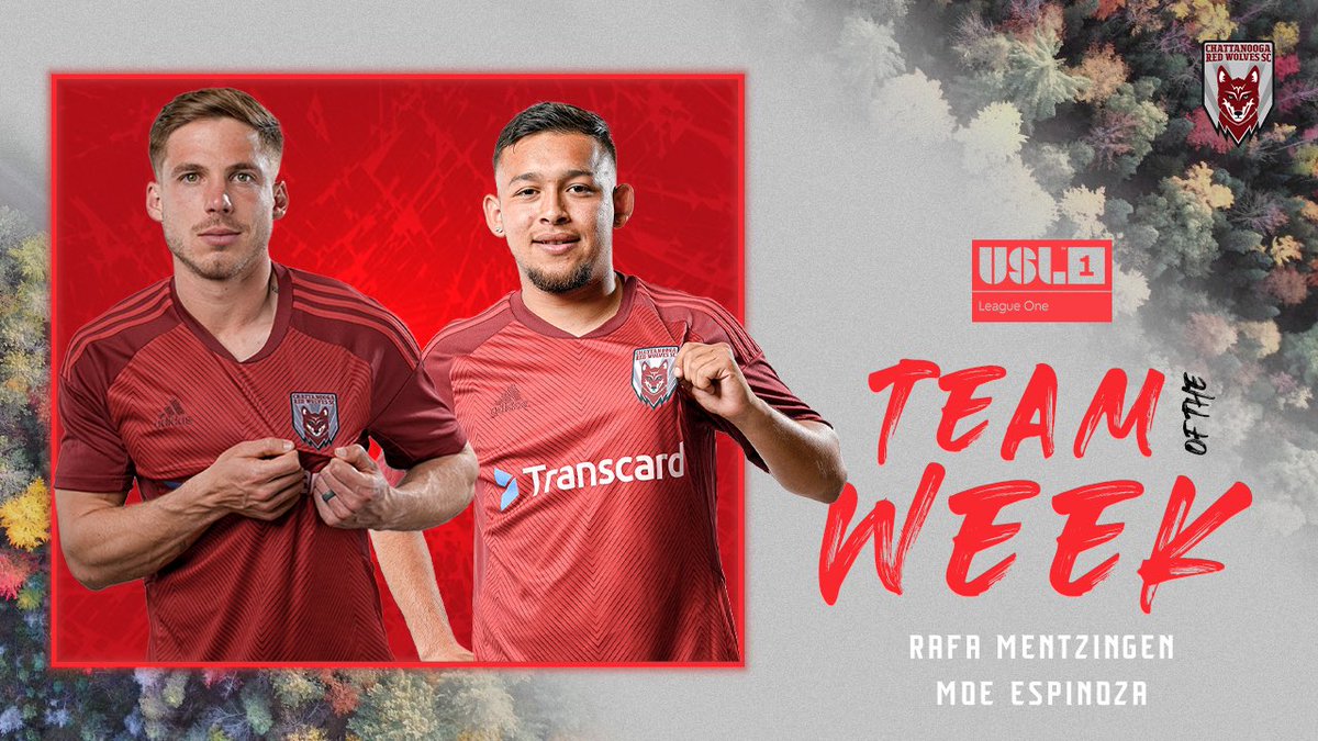ChattRedWolves's tweet photo. Back-to-back @uslleagueone Team of the Week appearances for @rafaduizit, having scored his first goal of the season!
A well earned spot for @MoeEspinoza after tallying two assists over the weekend 🙌
#DaleRafa #DaleMoe https://t.co/08uVRT0Yb1
