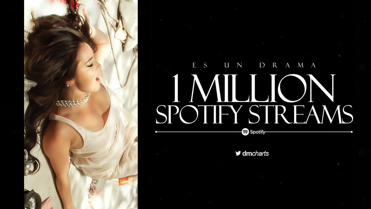 dmcharts's tweet photo. “Es Un Drama”, de Dulce María, alcançou 1 milhão de reproduções no Spotify. https://t.co/zKPlHwKp5K