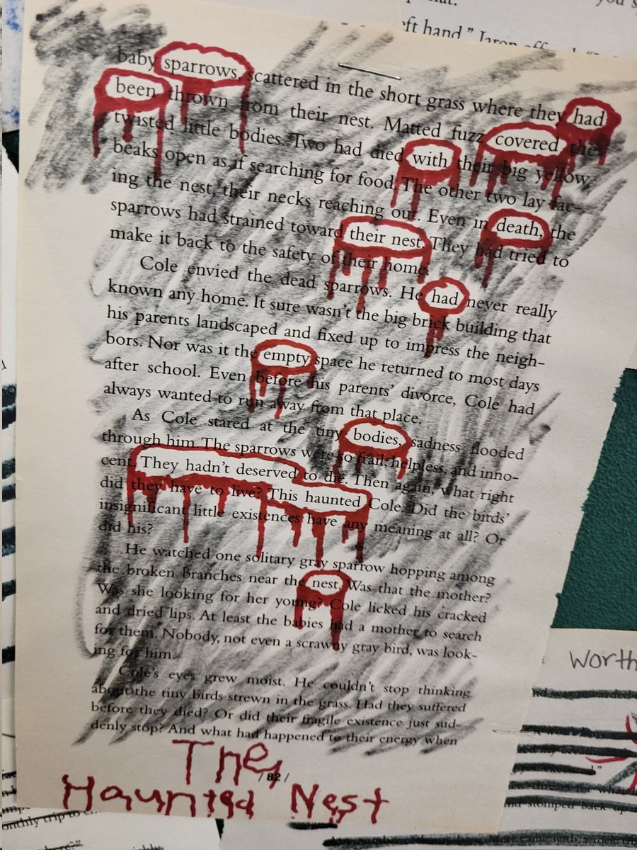 NGMSLibrary's tweet photo. @NGMSgators turn on the creativity with Blackout Poetry for National Poetry Month! Our library is covered! @angiewiegers @NKCSchools #nkclibraries https://t.co/4qR3Y2vZVY