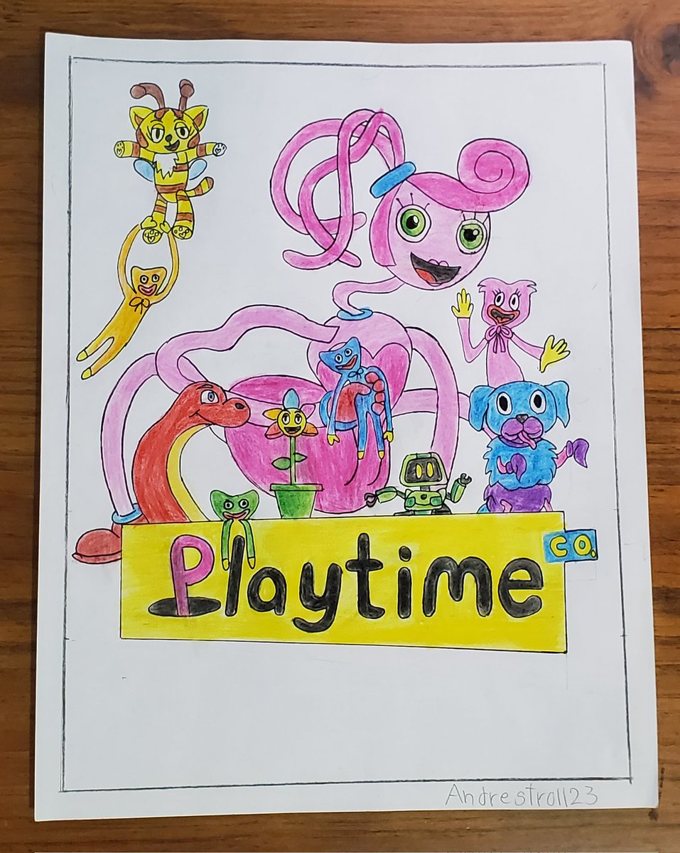 AFgarcia11's tweet photo. Este sería mi dibujo para el concurso de dibujo para @Poppyplaytimeco 

 Y bueno que les parece? A quedado muy bien! El típico logo de la fábrica aterradora de juguetes D:
Y arriba de él los personajes confirmados para el capitulo dos 

Que según dicen saldrá el 29 de abril 😎😁 https://t.co/Pg50hVUwC1