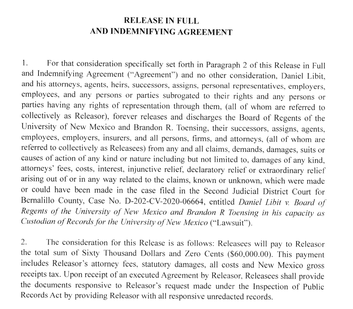 DanielLibit's tweet photo. MORE #SHOWLOBOS News: Last Friday, just a few days after the New Mexico Court of Appeals ruled in my favor for a 2017 lawsuit I filed against @UNMFund, the university paid me $60,000 to settle a separate public records lawsuit I filed in 2020 against @UNM... https://t.co/Cna5xKoWjN