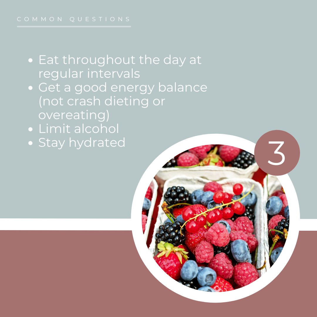 BlissFullLifeCo's tweet photo. Eating throughout the day at regular intervals and not under-eating or overeating. Limiting alcohol. Staying hydrated.  👉 When you need a lot of energy during the day, what are your go-to foods? https://t.co/PqvJNLvibH