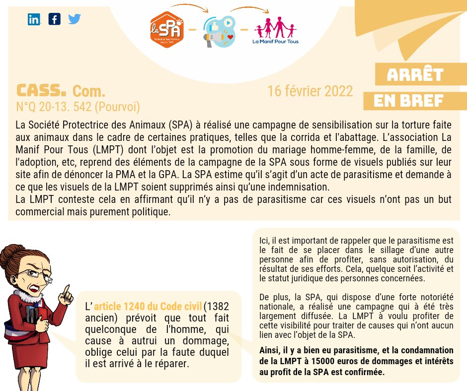 arretsillustres's tweet photo. 📍Arrêt en bref 📍

Aujourd'hui, la Cour de cass confirme que le parasitisme est constitué lorsqu'une personne s'approprie les efforts d'une autre pour son seul bénéfice! 🔍

Tipeee ⬇️
https://t.co/t81yteK5Fm

Merci @Alemanoz_art pour l'illustration ! 👀

#legaldesign #droit https://t.co/HLwmJZUY4V