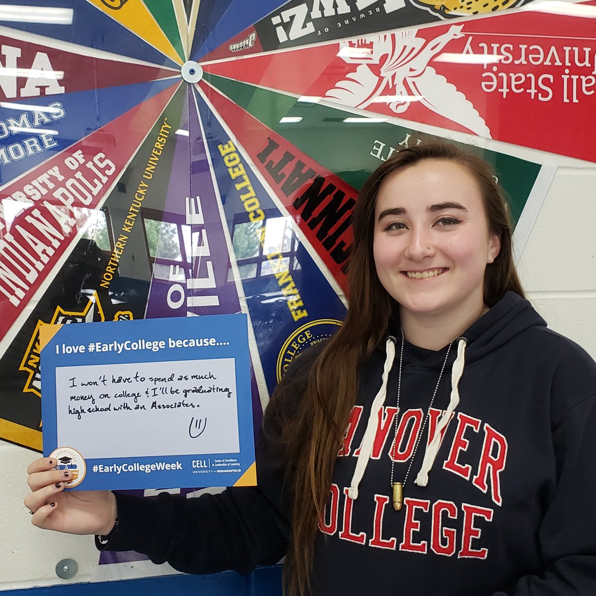 risingsun_hs's tweet photo. RSHS Seniors Shealyn Bell, Taylor Carrigan, and Halle Shorten show why they love the Early College Program at Rising Sun.  #EarlyCollegeWeek ⁦@CELLuindy
⁩#rise_up https://t.co/kA1qoIKtEP