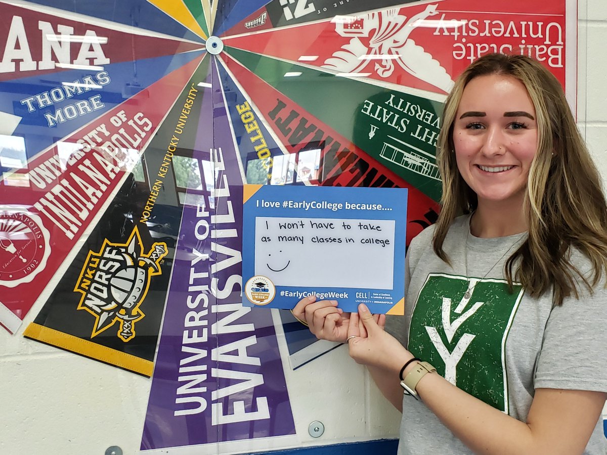 risingsun_hs's tweet photo. RSHS Seniors Shealyn Bell, Taylor Carrigan, and Halle Shorten show why they love the Early College Program at Rising Sun.  #EarlyCollegeWeek ⁦@CELLuindy
⁩#rise_up https://t.co/kA1qoIKtEP