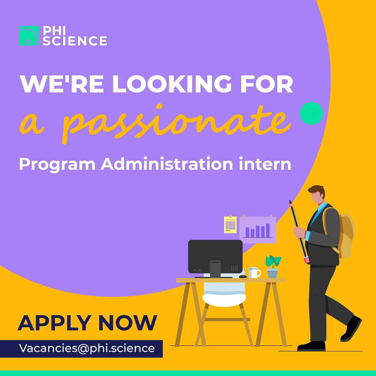 PhiScience's tweet photo. If you're a college student and looking for a paid internship, you can now join our team at Phi Science. Send your CV to Vacancies@phi.science

#Phi #PhiEducation #PhiScience https://t.co/Nh61BSng6D