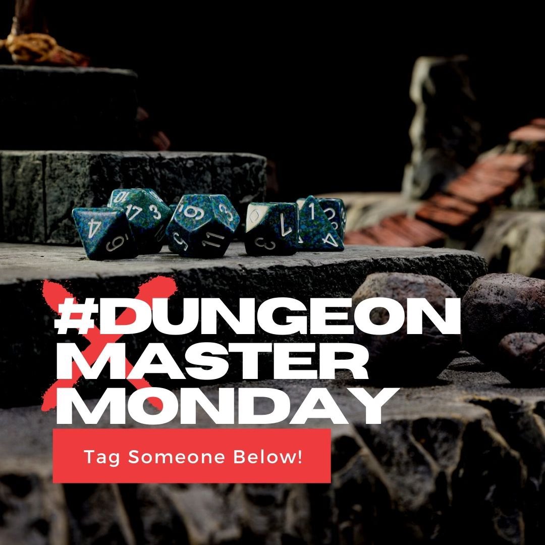 Our #dungeonmasters are artistic, visionaries, storytellers &amp; awesome! So today is another  #dungeonmastermonday where I ask u to tag below a #dungeonmaster / #gamemaster u like &amp; respect &amp; then tell us why. (Doesn’t even have to be someone u play w/). #dnd #ttrpgfamily #ttrpg