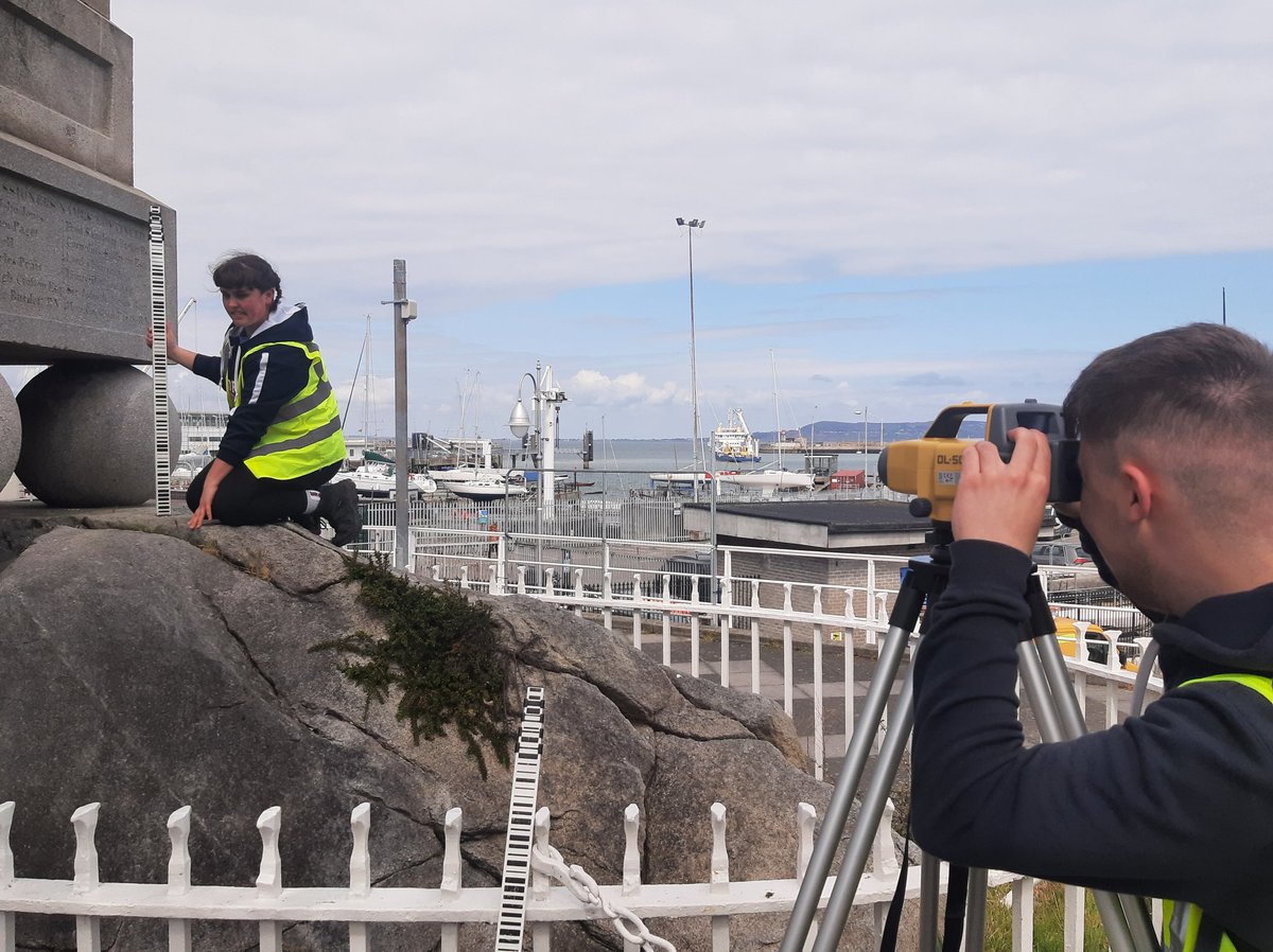 Lovely day in Dún Laoghaire for first day of first year survey week <a href="/TU834GeoSurvey/">TU089 & TU834 Geospatial Surveying Programmes</a>