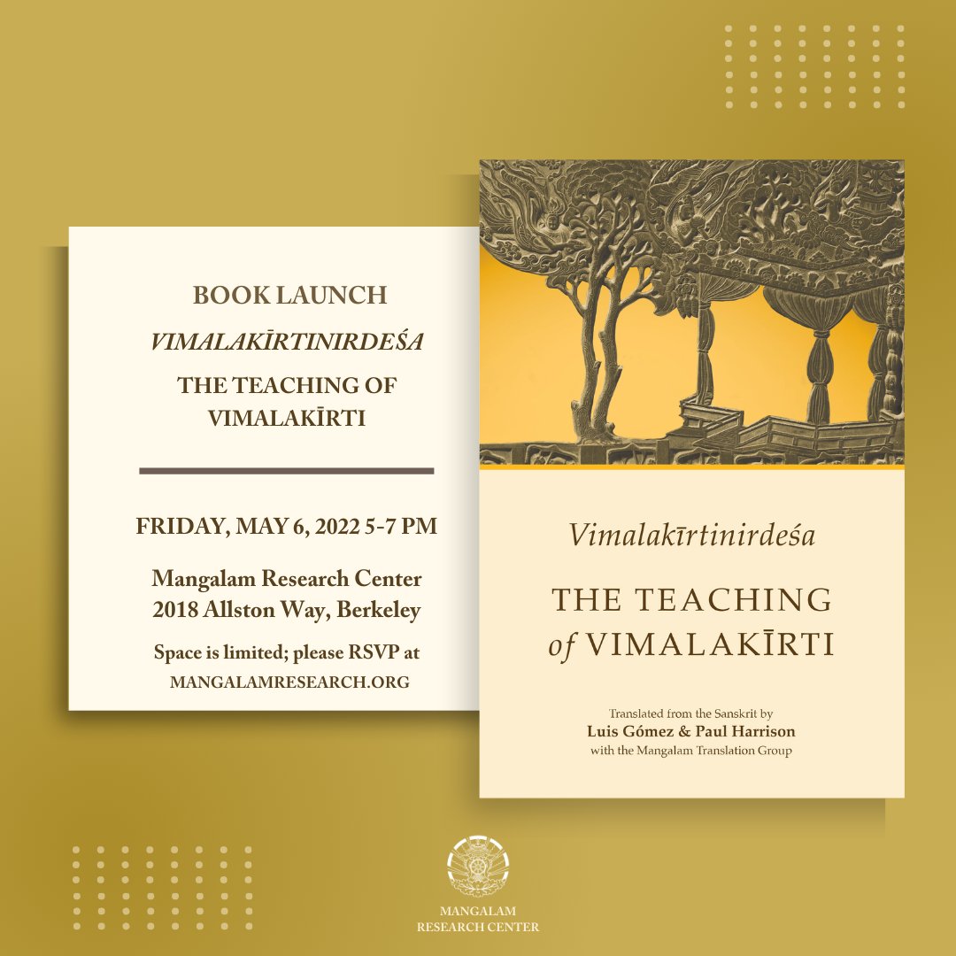 NyingmaBerkeley's tweet photo. New book launch at Mangalam Research Center! Friday, May 6th 5-7 PM. https://t.co/9DIT0MrayH