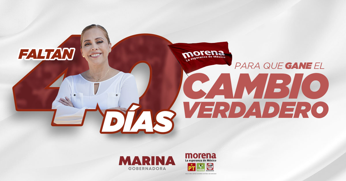 MarinaVitela_'s tweet photo. ¡El #CambioVerdadero está muy cerca!

Porque es la voluntad del pueblo duranguense, seguiremos impulsando la transformación de nuestro estado. 

#MarinaGobernadora #JuntosHacemosHistoria https://t.co/RJitljvXA7