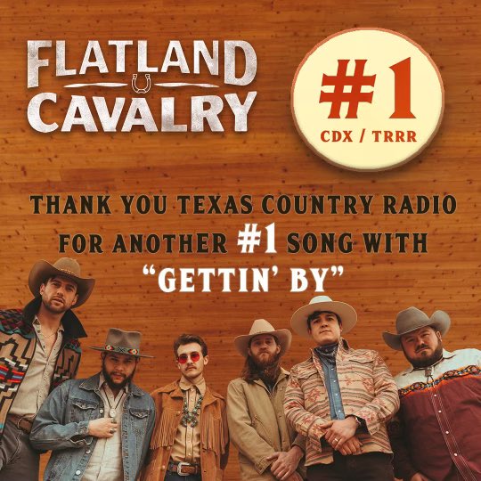 HUMBLE FOLKS- “Gettin’ By” is officially NUMBER ONE at Texas Country Radio! Thank you so much to our Texas Radio family &amp; to all our fans for loving &amp; supporting this song! 🍻🤠 🎻