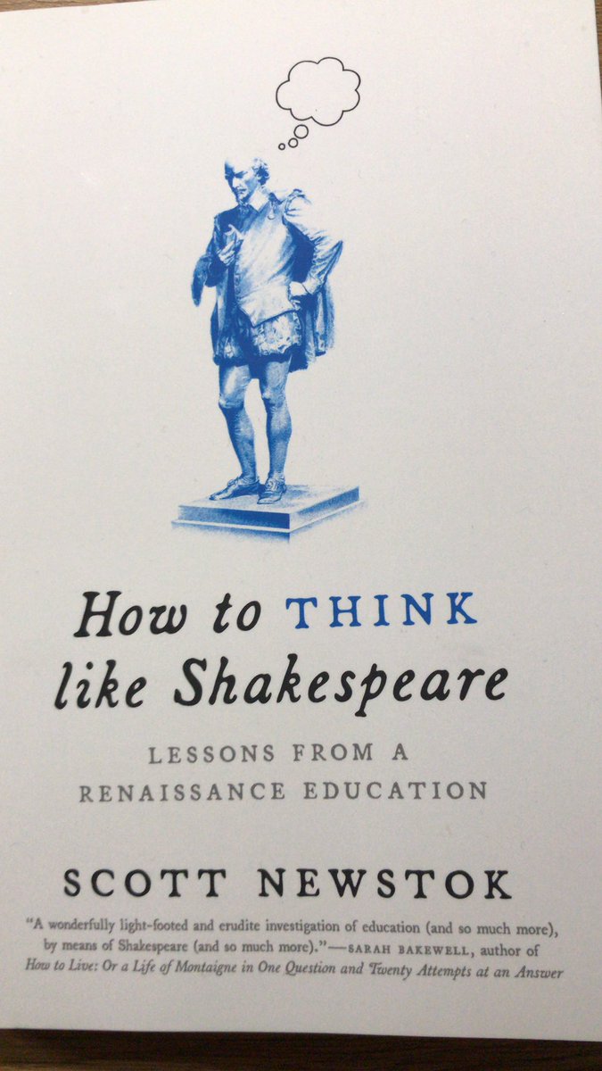 RendcombEnglish's tweet photo. In honour of #shakespearesbirthday celebrations this week…we’re discussing this superb non-fiction text by Scott Newstok. A @TheTLS book of the year winner. https://t.co/TomUh49Xnc