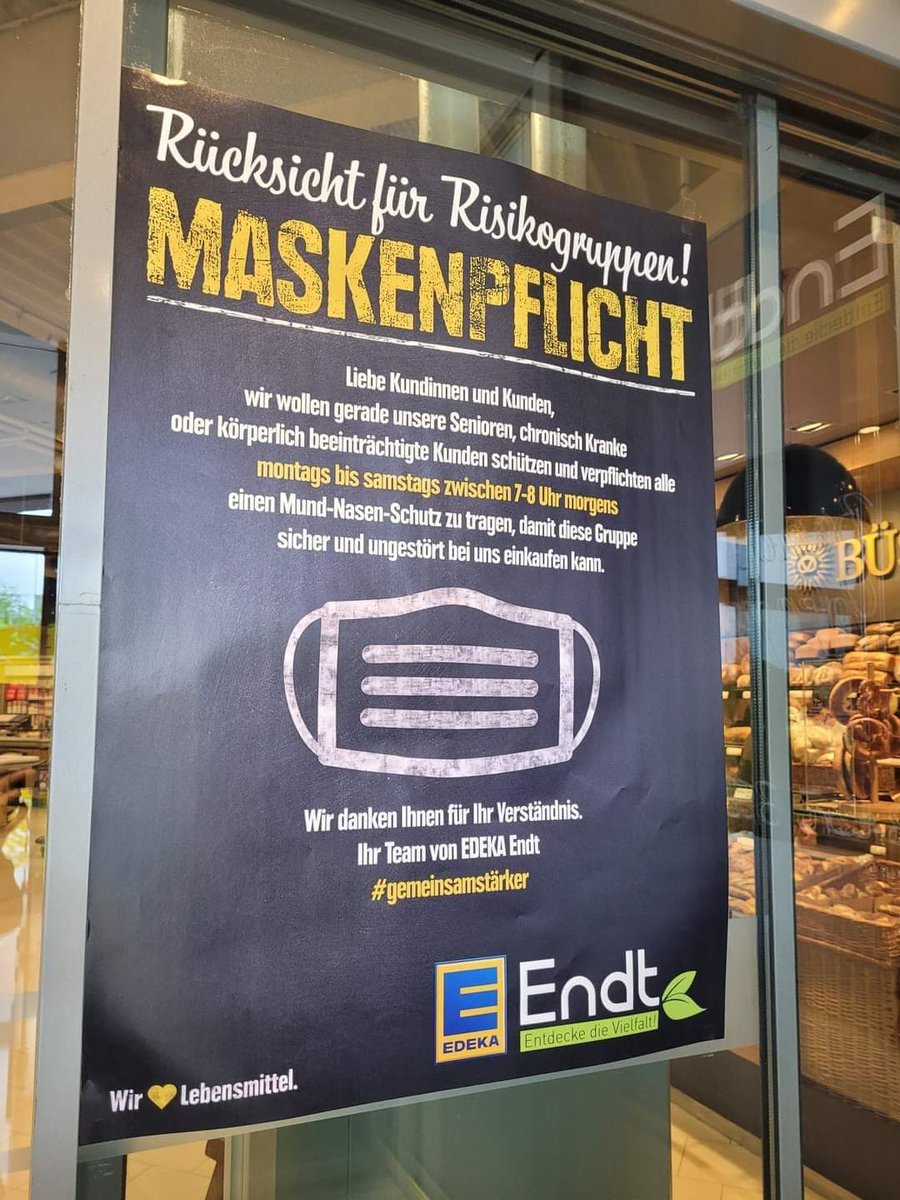 ChristianBe_NRW's tweet photo. Rücksicht für Risikofamilien...
Danke Edeka #Endt aus Mönchengladbach / Wegberg.
Nachahmenswert, auch für Geschäfte in #Gütersloh ... https://t.co/rPKfqZCae6