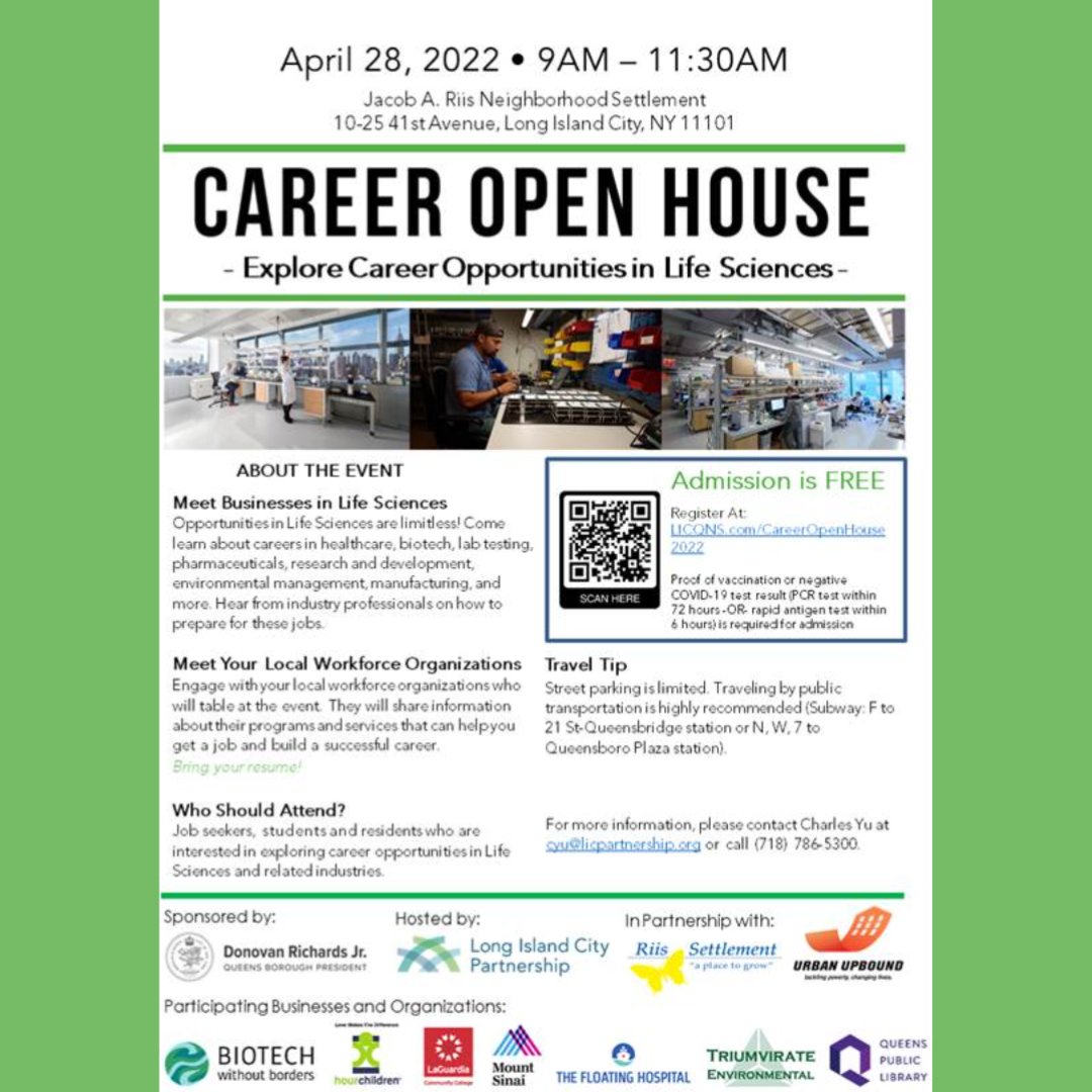 Join to meet with businesses in the Life Science industry and learn about careers opportunities and how to prepare for jobs in the field!

To RSVP: 
ow.ly/TNf950IRIhV