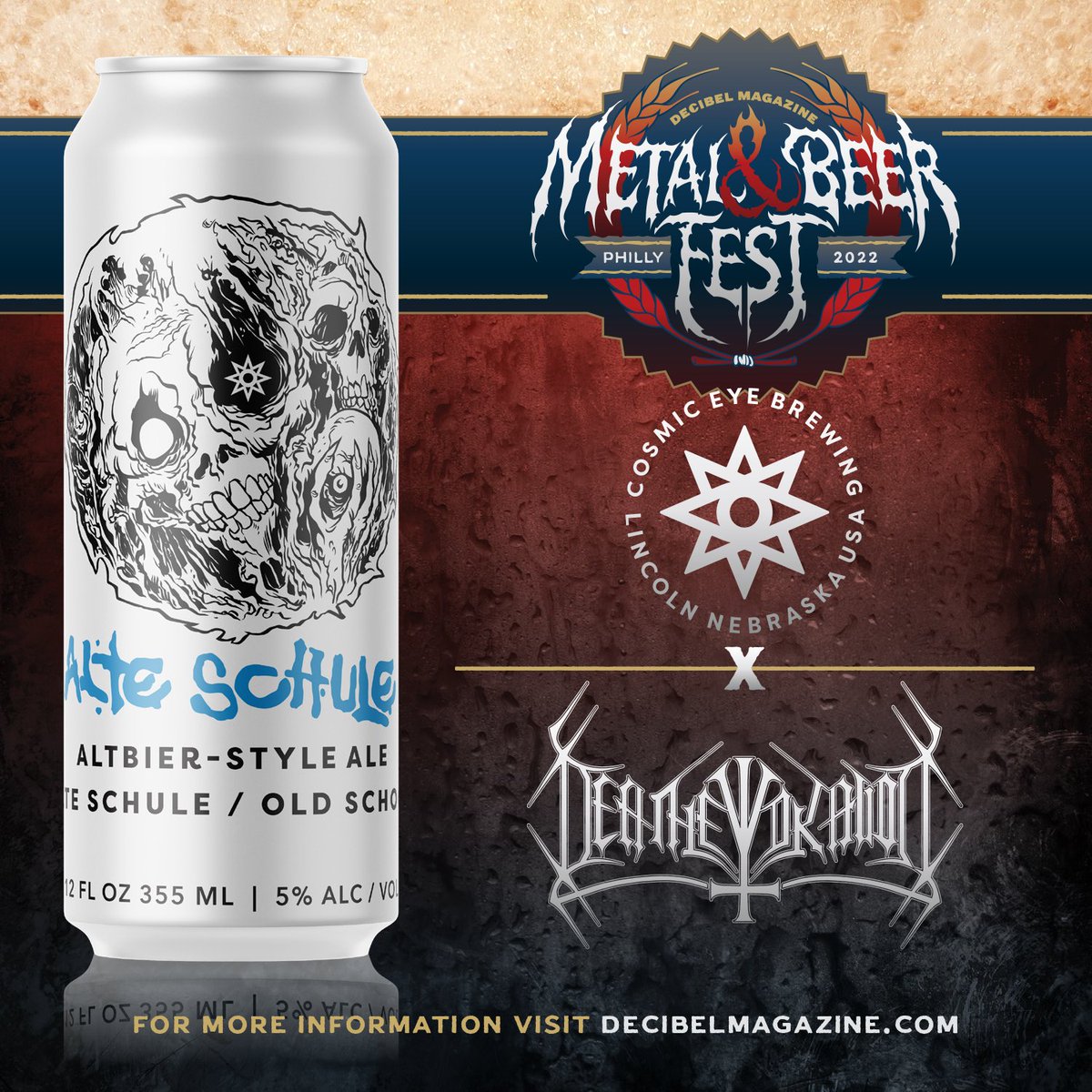 Now unveiling: Alte Schule - a collaboration between resurrected death metal cult favorites #Deathevokation and <a href="/CosmicEyeBeer/">cosmiceye.beer</a>! This 5% altbier-style ale is where old school death metal meets old school beer! 

Try it exclusively at dBMBF: concerts.livenation.com/event/02005C34…