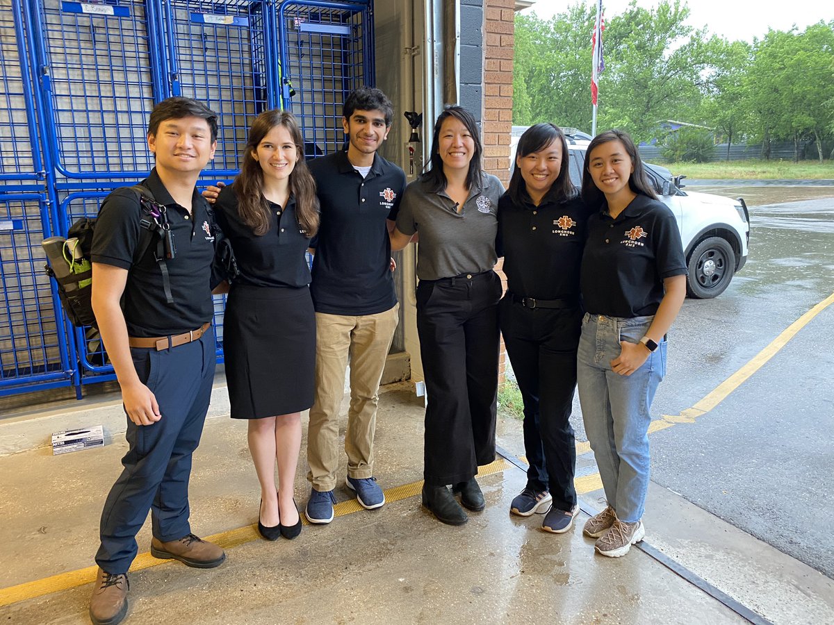 UTLonghornEMS's tweet photo. Thank you to Selena Xie, from @AustinEMSAssoc for meeting with our operations officers about our First Responder Organization Initiative and giving us a tour of the @ATCEMS base! #hookemandhealem https://t.co/Ztf9QgkHIf