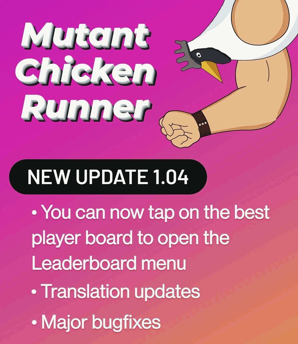 New update!🐔
play.google.com/store/apps/det…

Working on the iOS release now. 
Stay tuned!🙌

#indiedev #gamedev #games #unity2d #indiegame