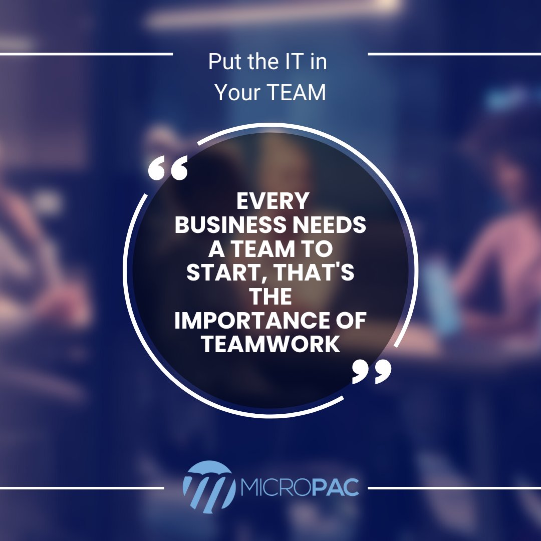 MicroPacTech's tweet image. IT is a big part of your companies&apos; team. Make sure it&apos;s up to speed!
#tech #IT #dataprotection #cloud #compute #ITsolutions