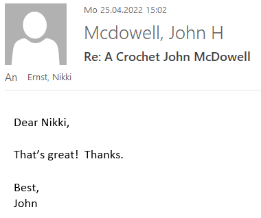 Sent a picture to our boy and he approves: