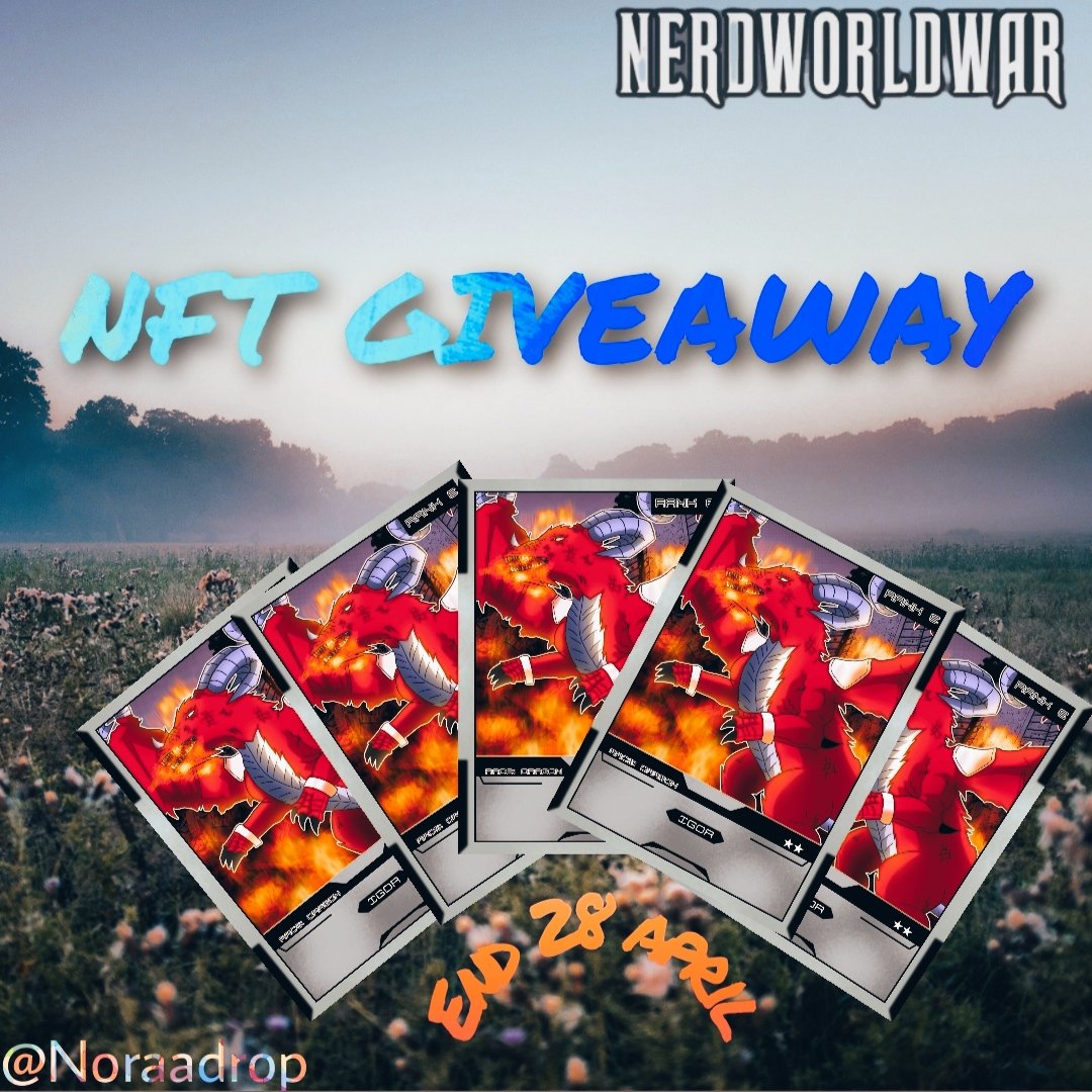 Noraa 🐻WeBera Alpha (@noraadrops) on Twitter photo 5 IGOR NFT GIVEAWAY 🎁
✅Follow <a href="/Noraadrops/">Noraa 🐻WeBera Alpha</a> & <a href="/nerdworldwar/">Nerdworldwar (NWW)</a>
✅Join discord.gg/3qDsjV6H
✅RT - Like 🥰🤩
✅Tag 3 friends, comment
Good luck to all.🍀
#NFTGiveaways #WAX #NFTdrops #NFTGame #NFTProjects #NFT #PlayToEarn #Giveaway #NFTGiveaway #NFTCommunity #NFTProjects #waxp 5 IGOR NFT GIVEAWAY 🎁
✅Follow <a href="/Noraadrops/">Noraa 🐻WeBera Alpha</a> & <a href="/nerdworldwar/">Nerdworldwar (NWW)</a>
✅Join discord.gg/3qDsjV6H
✅RT - Like 🥰🤩
✅Tag 3 friends, comment
Good luck to all.🍀
#NFTGiveaways #WAX #NFTdrops #NFTGame #NFTProjects #NFT #PlayToEarn #Giveaway #NFTGiveaway #NFTCommunity #NFTProjects #waxp