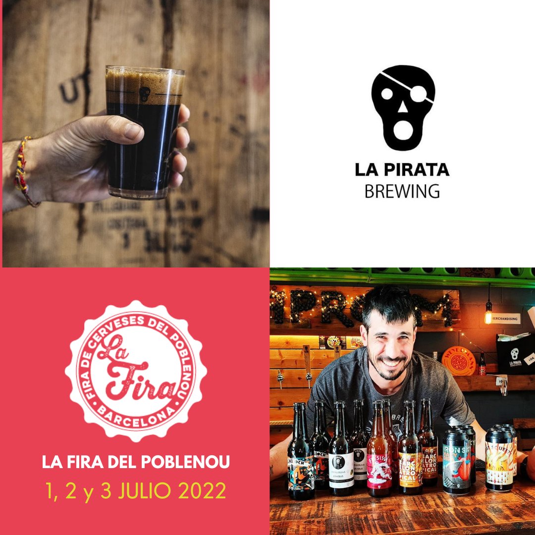¡Confirmado! La Pirata Brewing de Barcelona, será una de las cerveceras participantes de la edición 2022 | Confirmat! La Pirata, de Barcelona, serà una de les cerveseres participants de l'edició 2022 
#lafiradelpoblenou #cervezaartesana #cervesa #beerfestivals