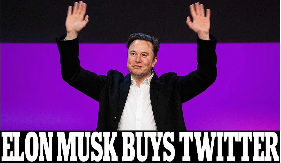 DailyMail's tweet photo. Elon Musk buys Twitter for $54.20 per share in takeover deal worth $44BN https://t.co/cfLVexr5cj https://t.co/NYMA42oA3D
