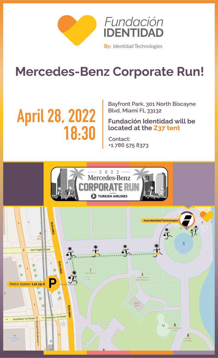 IdentidadFund's tweet photo. Looks like the Mercedes-Benz Corporate Run is around the corner and we cannot wait to see you there... but before you go make sure to remember this is where you can locate us #corporaterun #fundacionidentidad #5k https://t.co/8crj2SyuEm