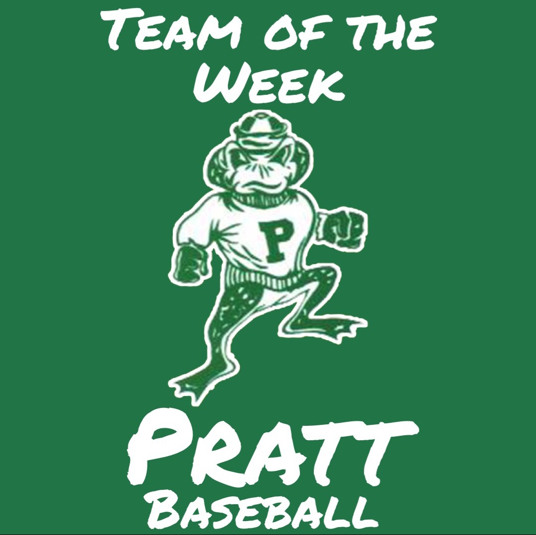 Pratt is our baseball team of the week! The Greenbacks have been dominant all year long, and continued that dominance last week. They washed Smoky Valley, winning both games 10-0. They then beat Hesston handily, winning 16-10 and 12-0.