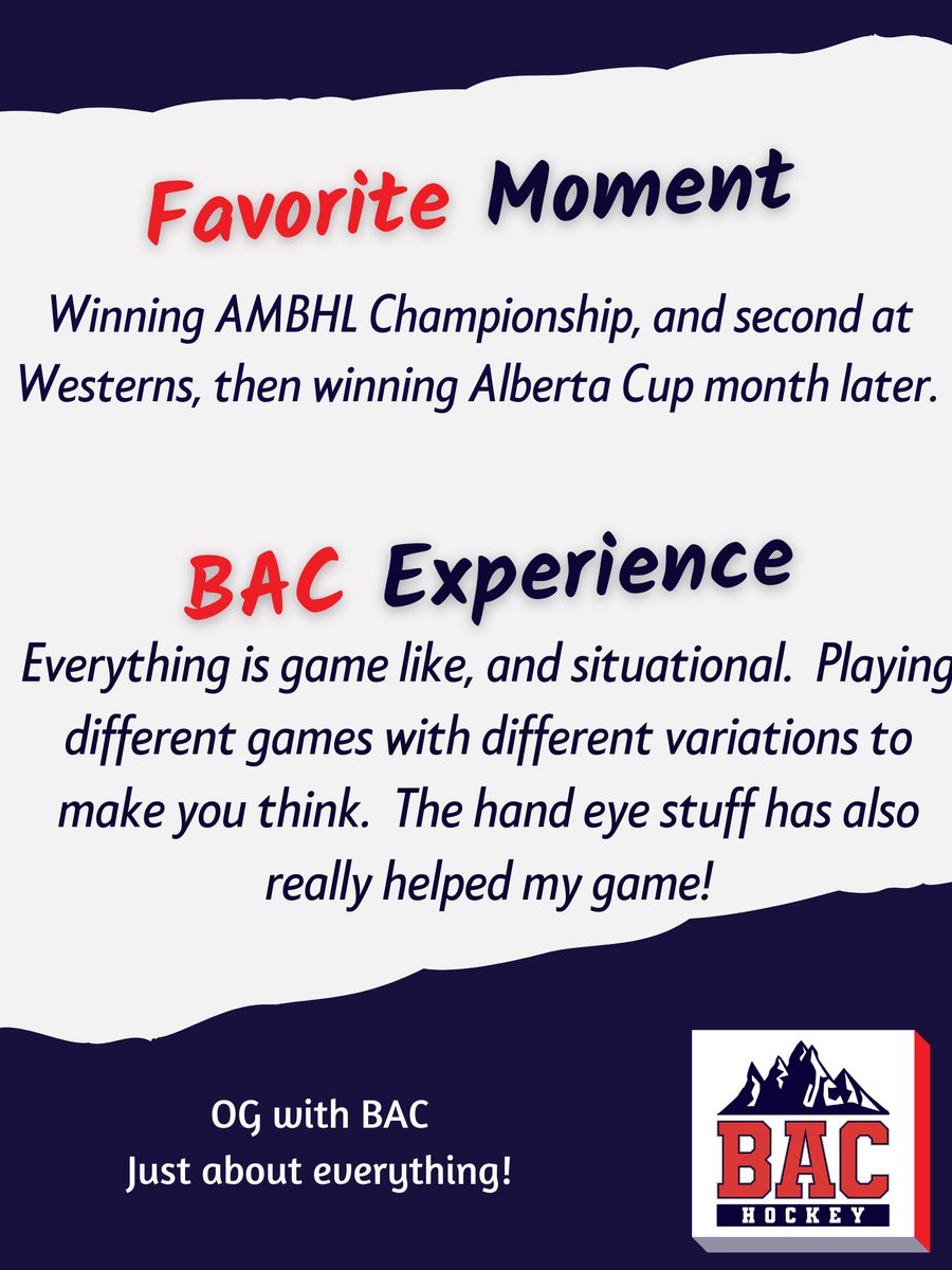 BLCourchene's tweet image. #BACHockey #FeaturePlayer #BAC4Hope 

@PentictonVees Fwd Brett Moravec!  

Have been lucky enough to work with Brett as long as I have - since he was 10?  Never have I met a kid that loves the game like Brett, but also studies and learns the game.   

(1/3...)

#yyc #yychockey