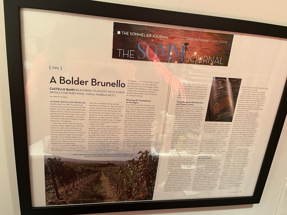My first byline framed. A nice surprise today! #Tuscanvines