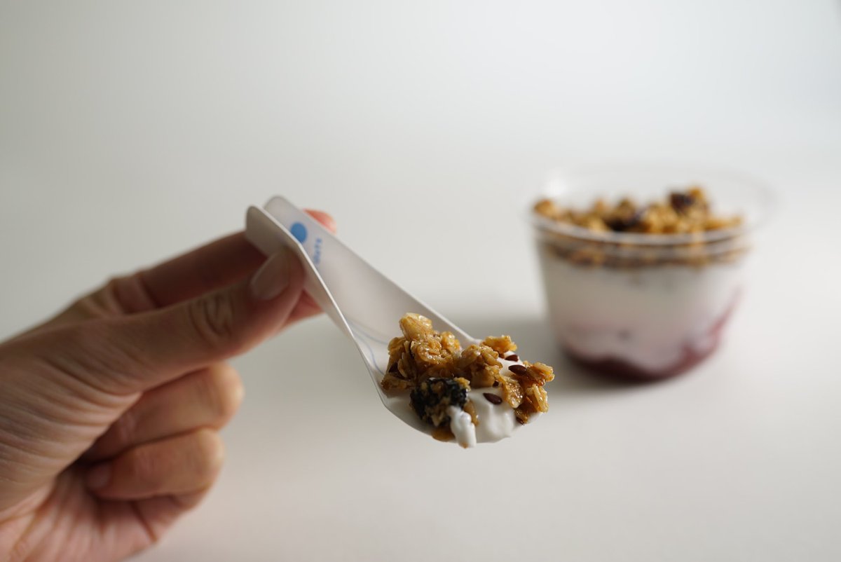 EcoTensil's tweet photo. Come by #GSFShow booth # 1409 / Besics in Vancouver 🇨🇦 today to get samples of new EcoTensil paperboard cutlery innovations. Take a bite out of #plasticwaste with our #plasticfree certified #papercutlery🌱♻️
@CFIGFCEI 
#GSFShow22
#ReduceYourForkprint
#EcoTensil #EcoTaster https://t.co/cIFoZxdCoK