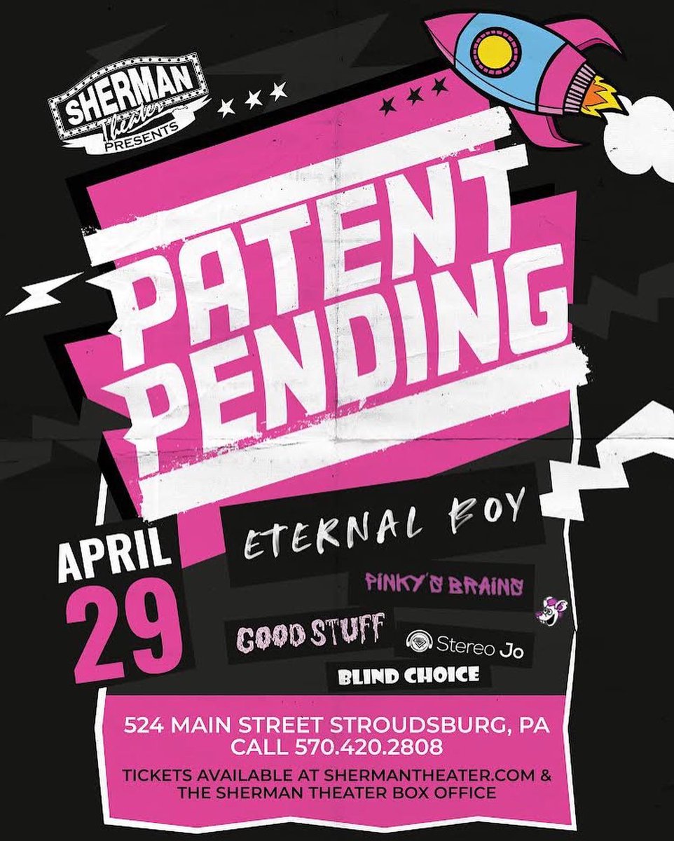 Hey YOU! 👉 You coming to our show THIS FRIDAY 4/29 at <a href="/Sherman_Theater/">Sherman Theater</a>?? Can’t wait to return to Stroudsburg! 

Doors open at 6, music starts at 6:30, and the line up is stacked. 🚀

🎟: etix.com/ticket/p/87695…