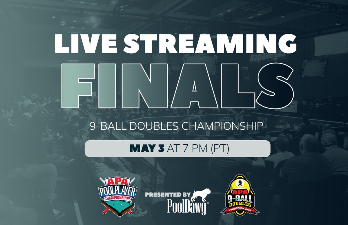 poolplayers's tweet photo. Tune in to our Facebook page or YouTube channel #live tonight as we crown 👑 our first champions of the 2022 Poolplayer Championships! #apavegas #apapool #apaleague https://t.co/gPrnzbpzba