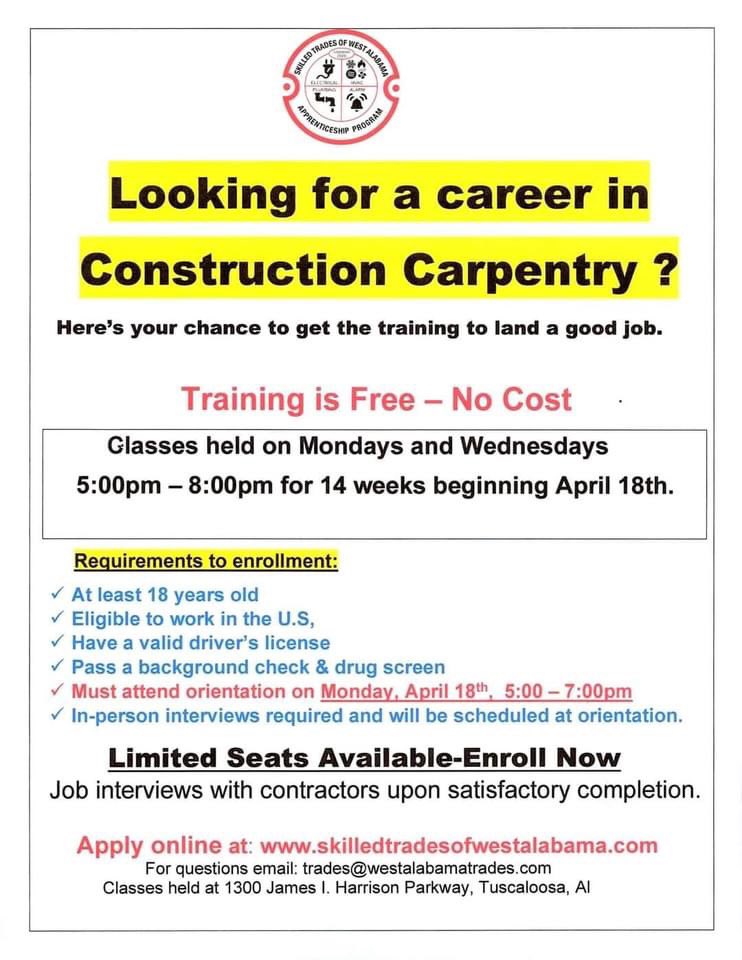 Builders_Group's tweet image. Great opportunity to learn carpentry skills at no cost!