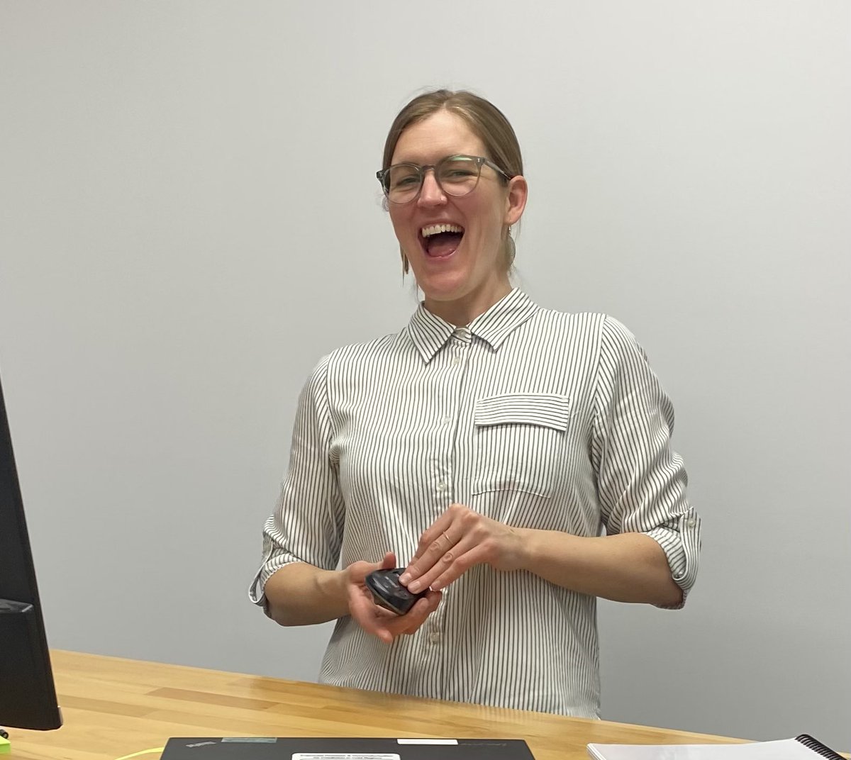 hydroholly's tweet photo. How it feels to pass your PhD defence 👇🏼 #PhDone @CentreForHydro @GWFutures @usask_water @usask https://t.co/cSWnnmVSrF