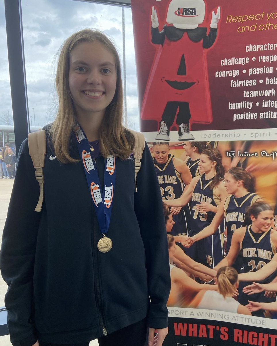 LadyTrojanHoops's tweet photo. Kate Gross is an @IHSAState STATE CHAMP in News Writing!! Congratulations @_kategross very proud of you!! #BleedPurple #STATE #MoreThanABaller https://t.co/A2L9wFhw0r