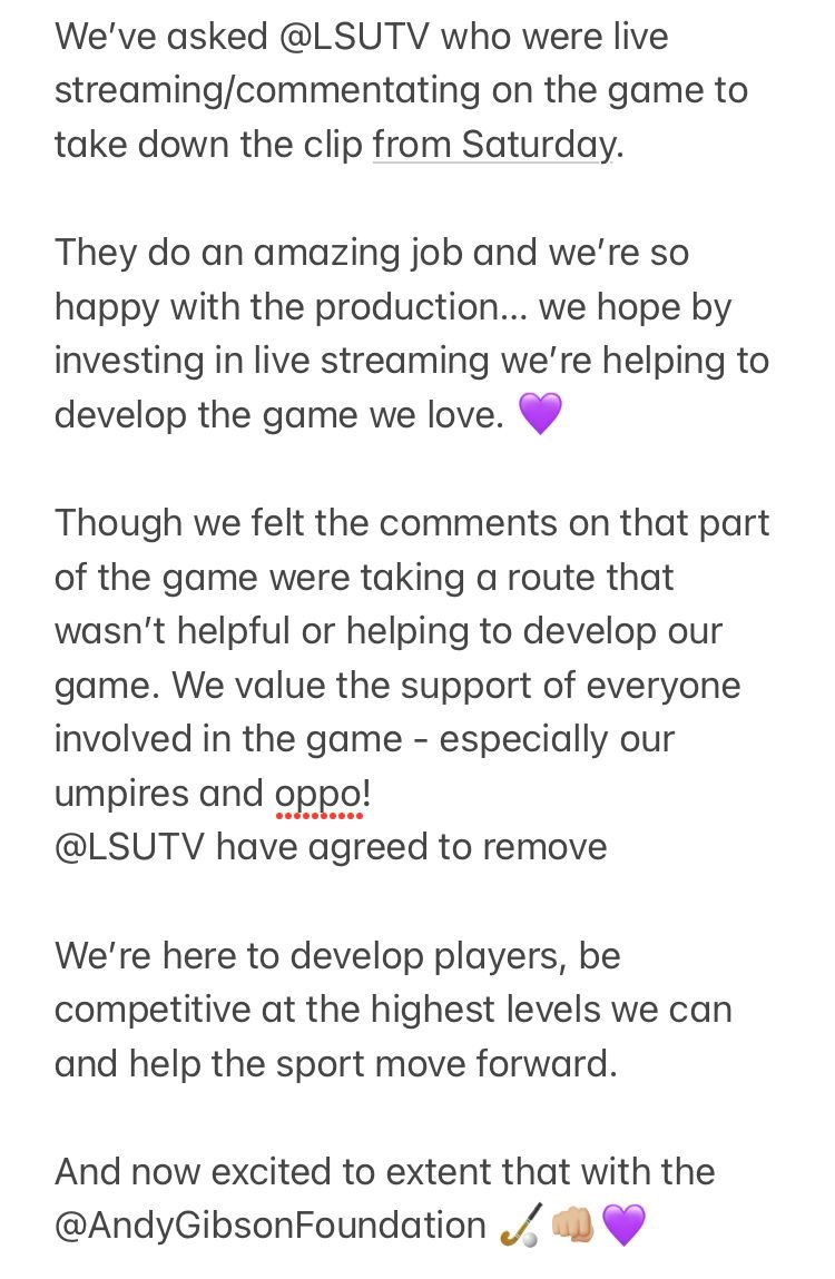 Our response to the game at the weekend… 💜💜