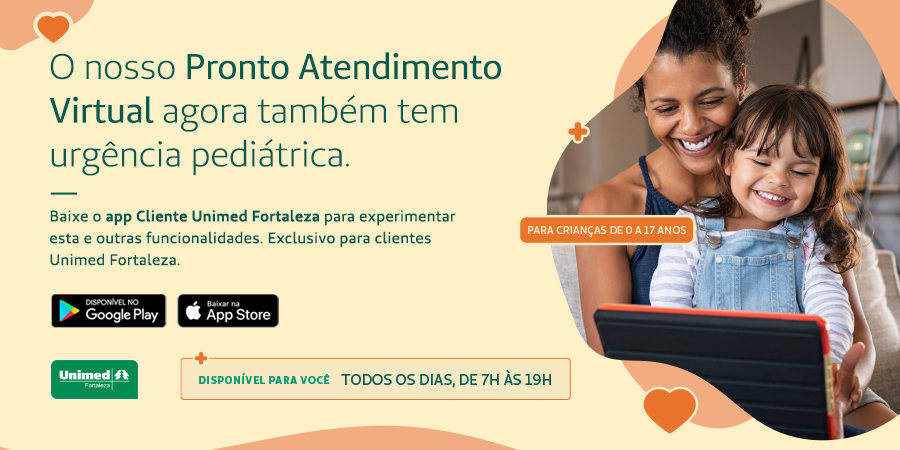 UnimedFortaleza's tweet photo. Agora o Pronto Atendimento Virtual também conta com urgência pediátrica para que as crianças e adolescentes recebam todo o cuidado sem sair de casa! 💚

📱 O serviço está disponível diariamente, das 7h às 19h, e para utilizá-lo é só baixar o app Cliente Unimed Fortaleza. https://t.co/DFgGRJJ0I8