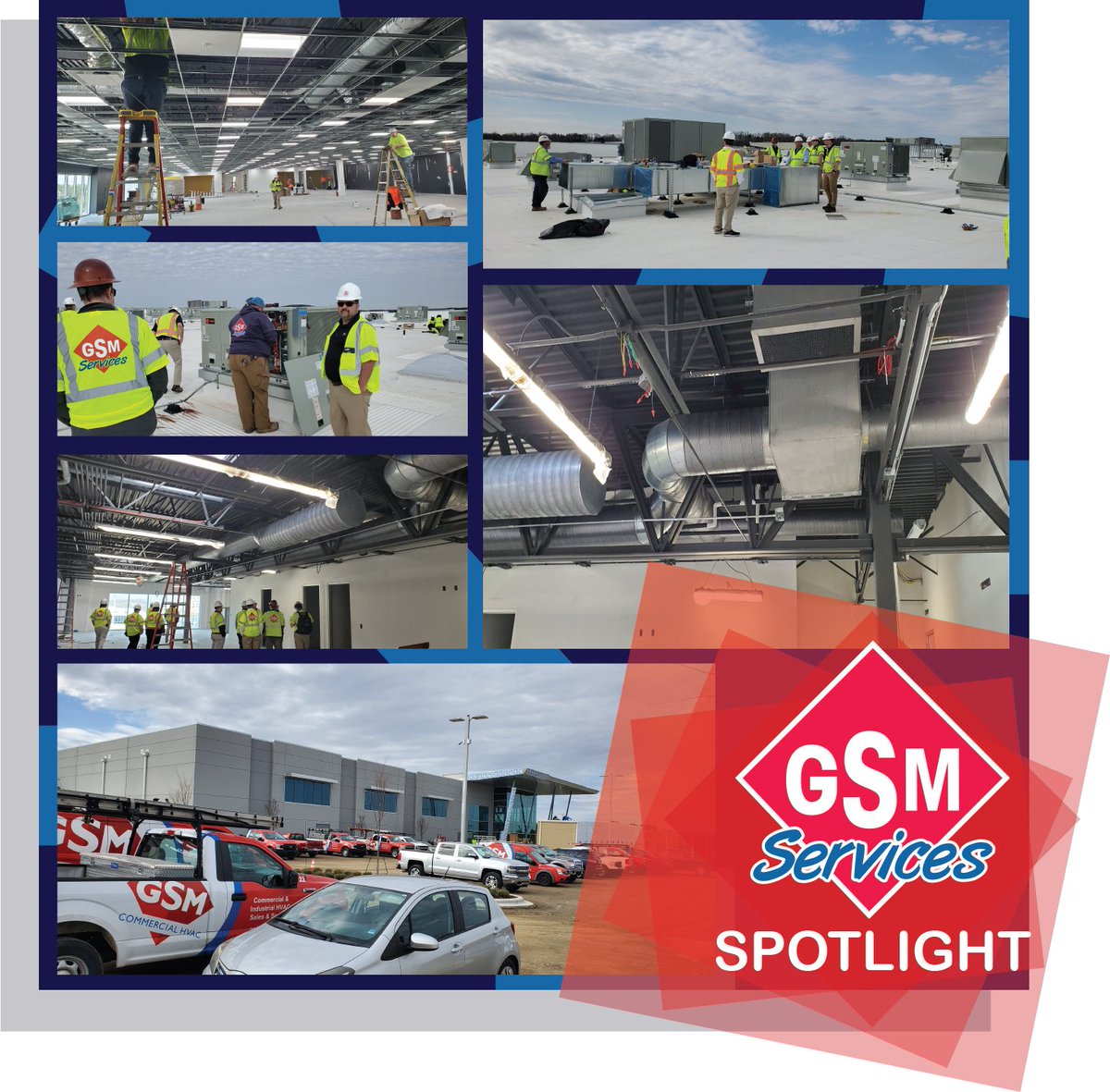 GSMsince1927's tweet photo. We have a very special project spotlight! These photos were taken this past March during the completion of a Commercial HVAC project for General Motors Racing. We love seeing our awesome teammates hard at work! 🏁🏎

#hvac #gm #generalmotors #team #coworkers #local #gsmservices https://t.co/BZRVEsfDHq