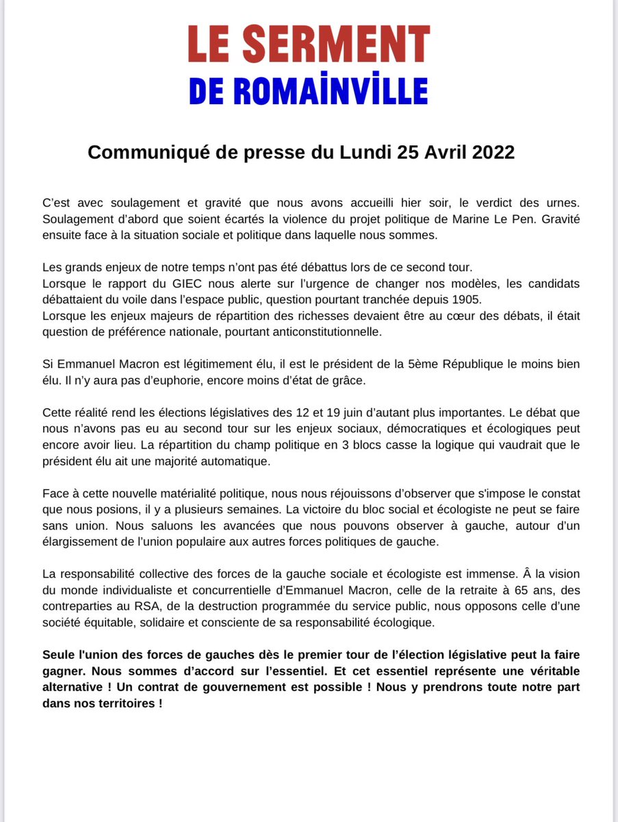 Serment2022's tweet photo. Les https://t.co/FuIC4ODemc du @Serment2022 ont qqchse à vous dire 👇👇#legislatives2022 #UnionPopulaire #Presidentielles https://t.co/K2nBhRKxYz
